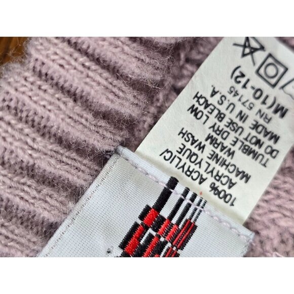 Vintage Girls Lilac Purple Geometric Crewneck Sweater - Picture 11 of 12